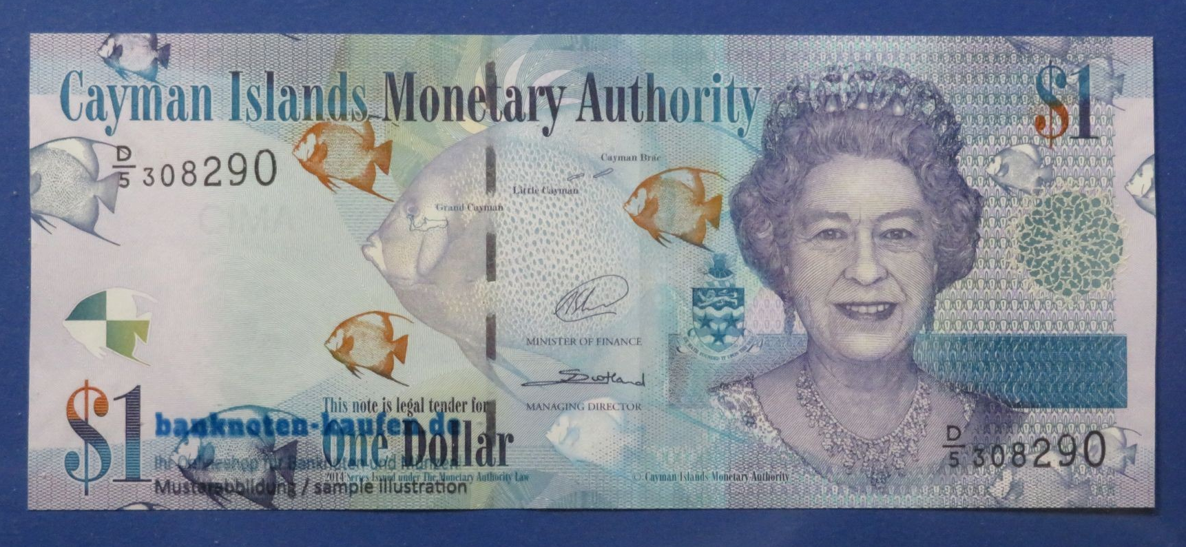 Cayman Islands, 1 Dollar, 2014, uncirculated (UNC), P-36e