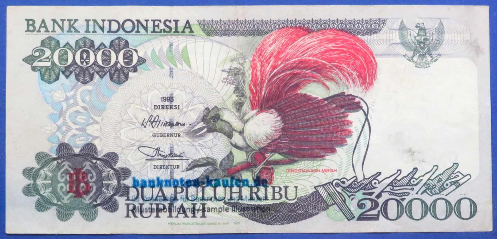 Indonesia - 20,000 Rupiah, 1995, circulated (USED / VF), P-132d