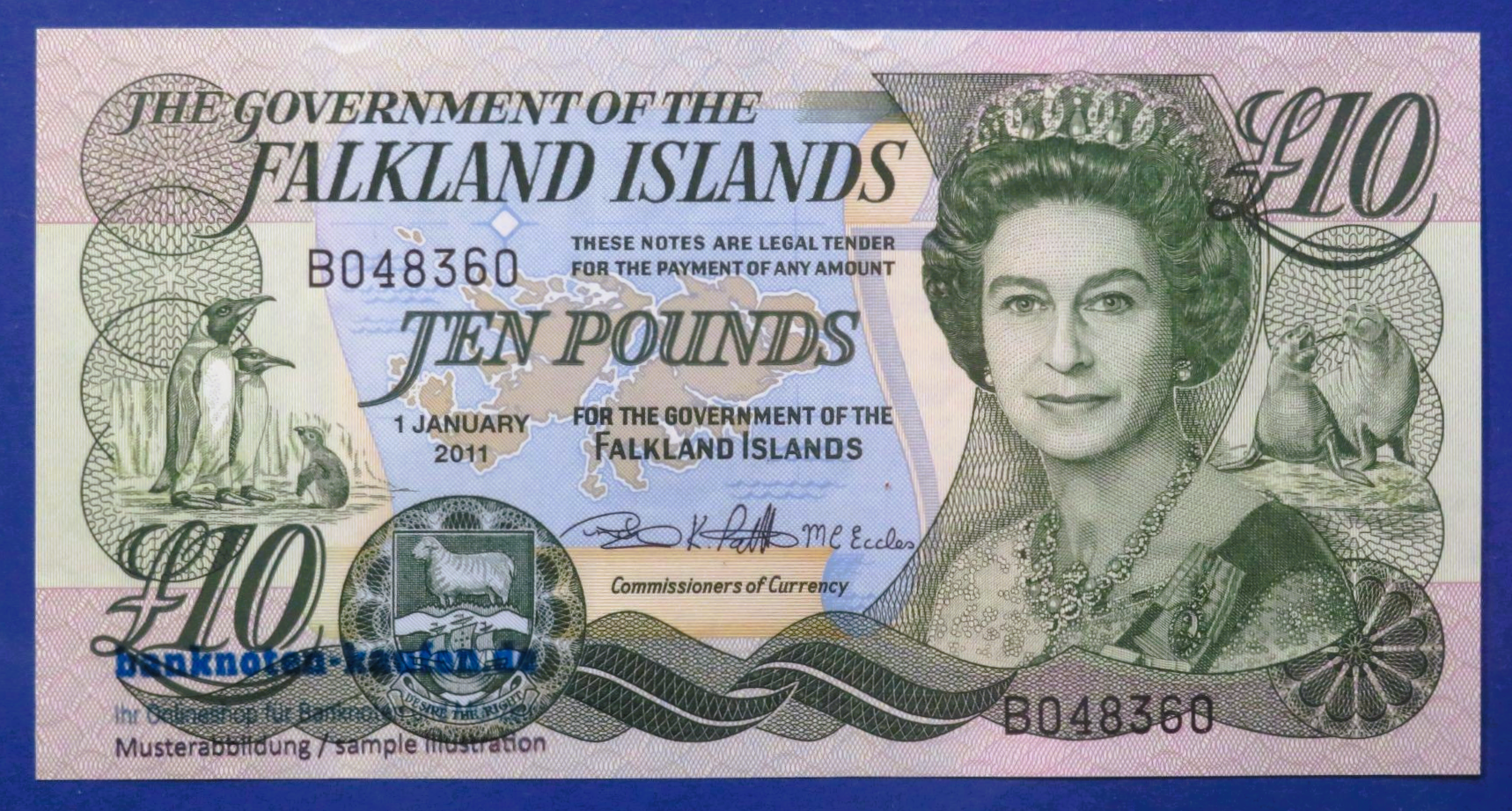 Falkland Islands, 10 Pounds, 2011, uncirculated (UNC), P-18
