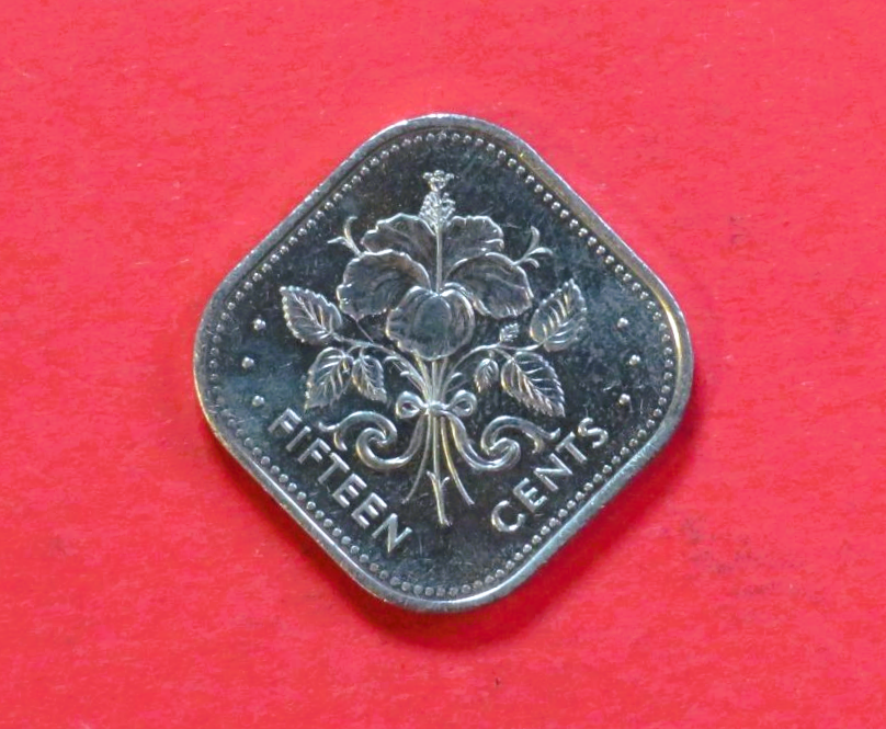 Bahamas: 15 Cents, 1992, circulated (USED / xf)