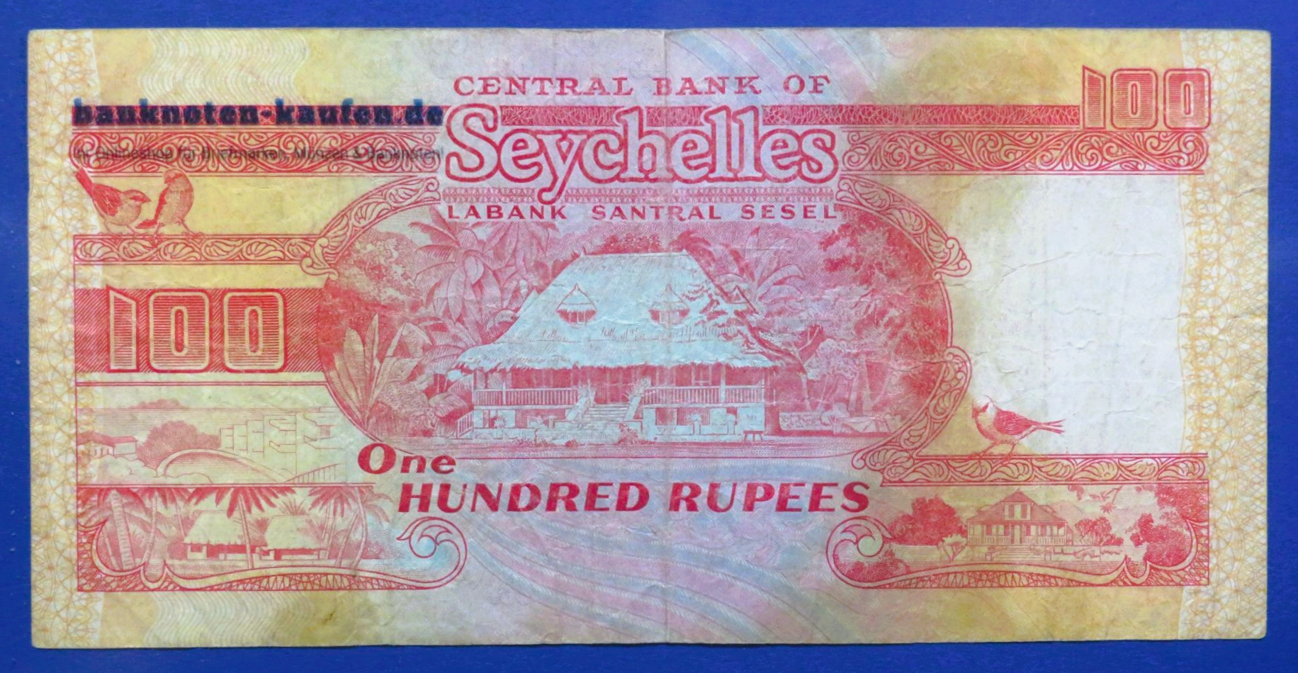 Seychellen, 100 Rupien, 1989ND, gebraucht (USED / F), P-35