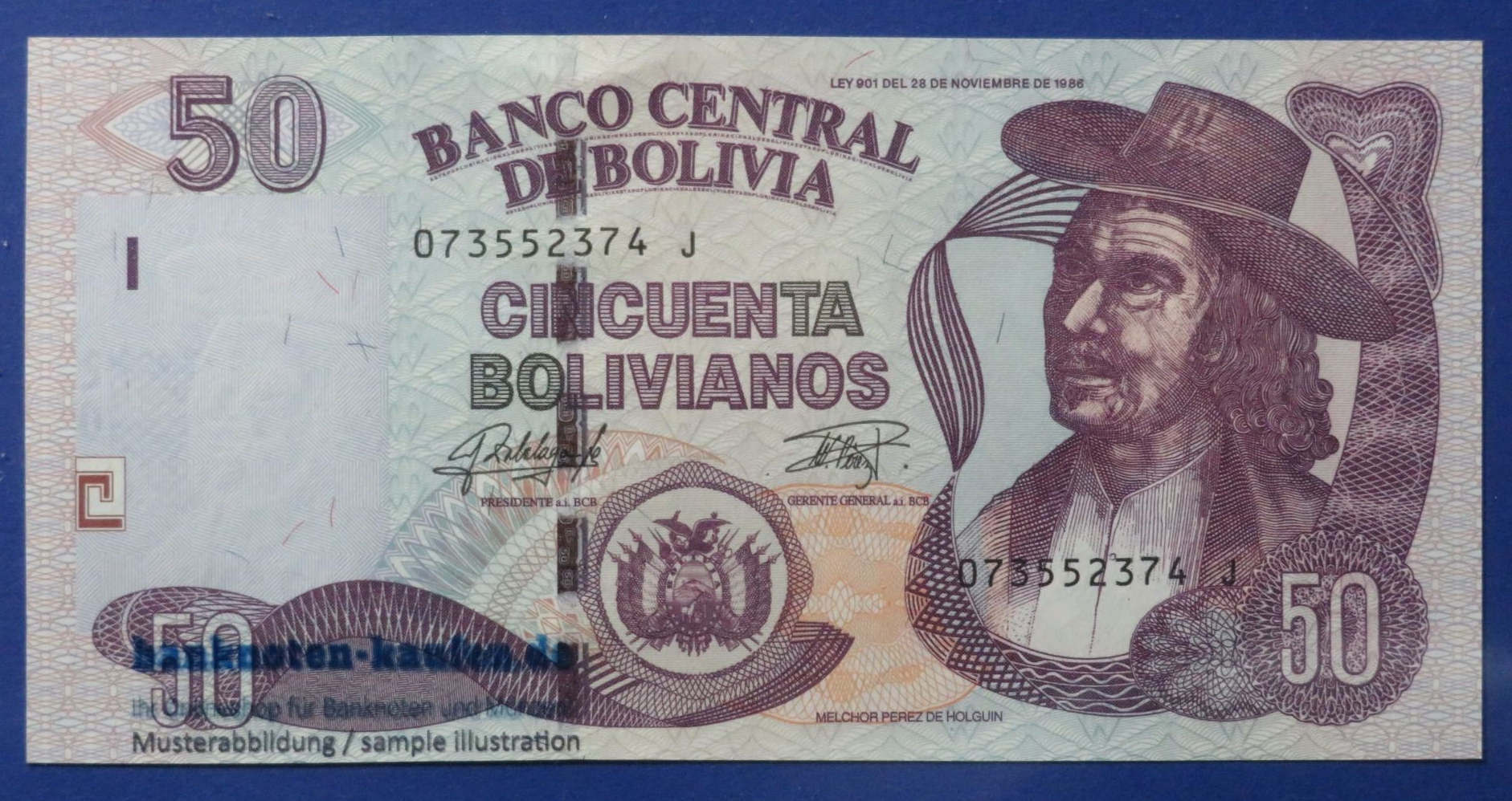 Bolivia, 50 Bolivianos, L. 1986 (2016ND), uncirculated (UNC), P-245