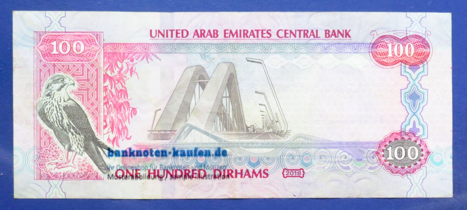 United Arab Emirates, 100 Dirhams, 2018, circulated (USED / VF), Commemorative issue, P-34