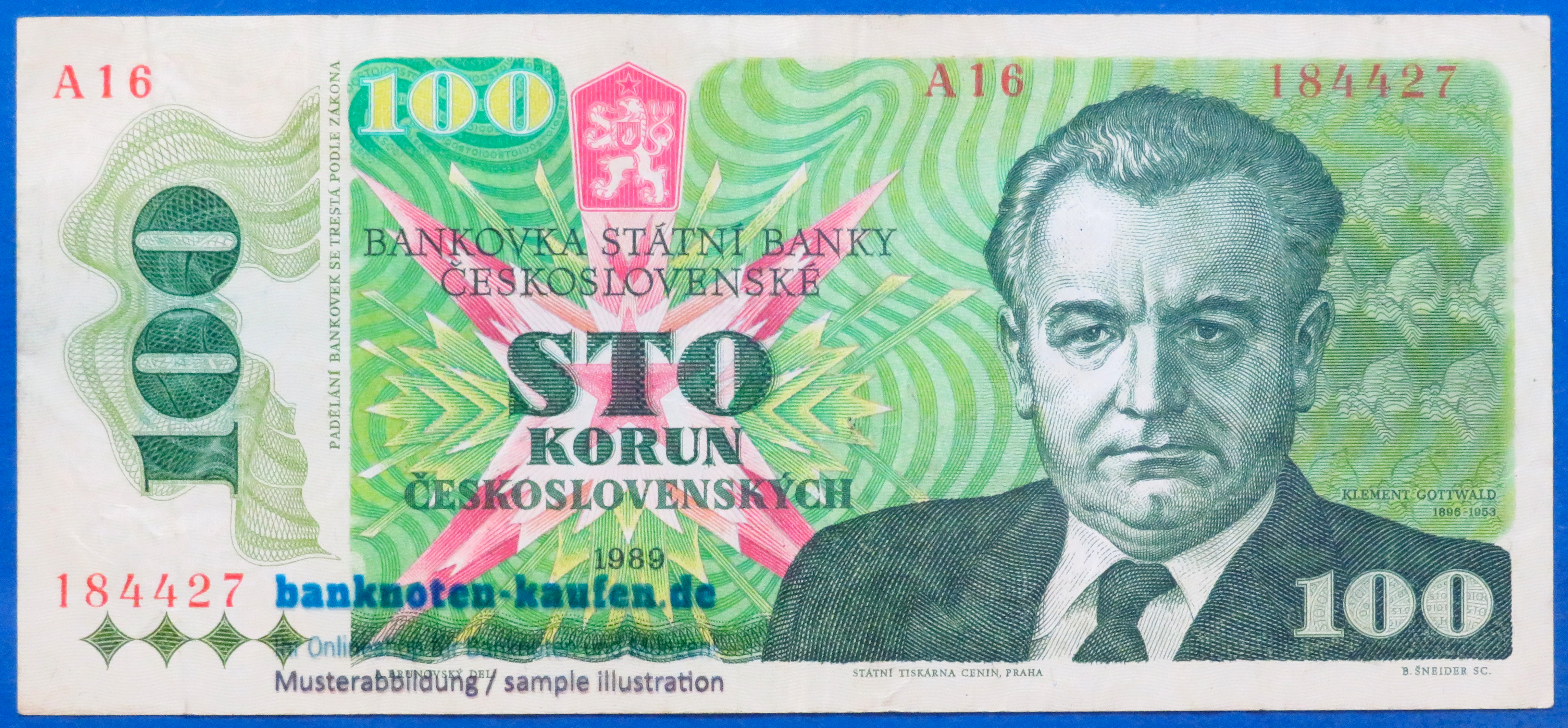 Tschechoslowakei, 100 Korun, 1989,  gebraucht (USED / VF), P-97