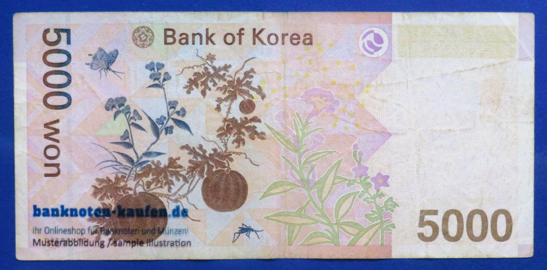 South Korea - 5,000 Won, 2006ND, circulated (USED / F), P-55