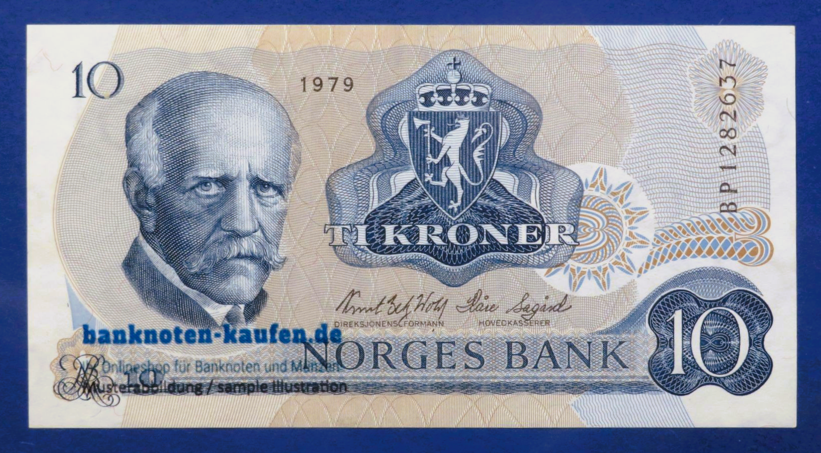 Norway, 10 Kroner, 1979, about uncirculated (AU), P-36c