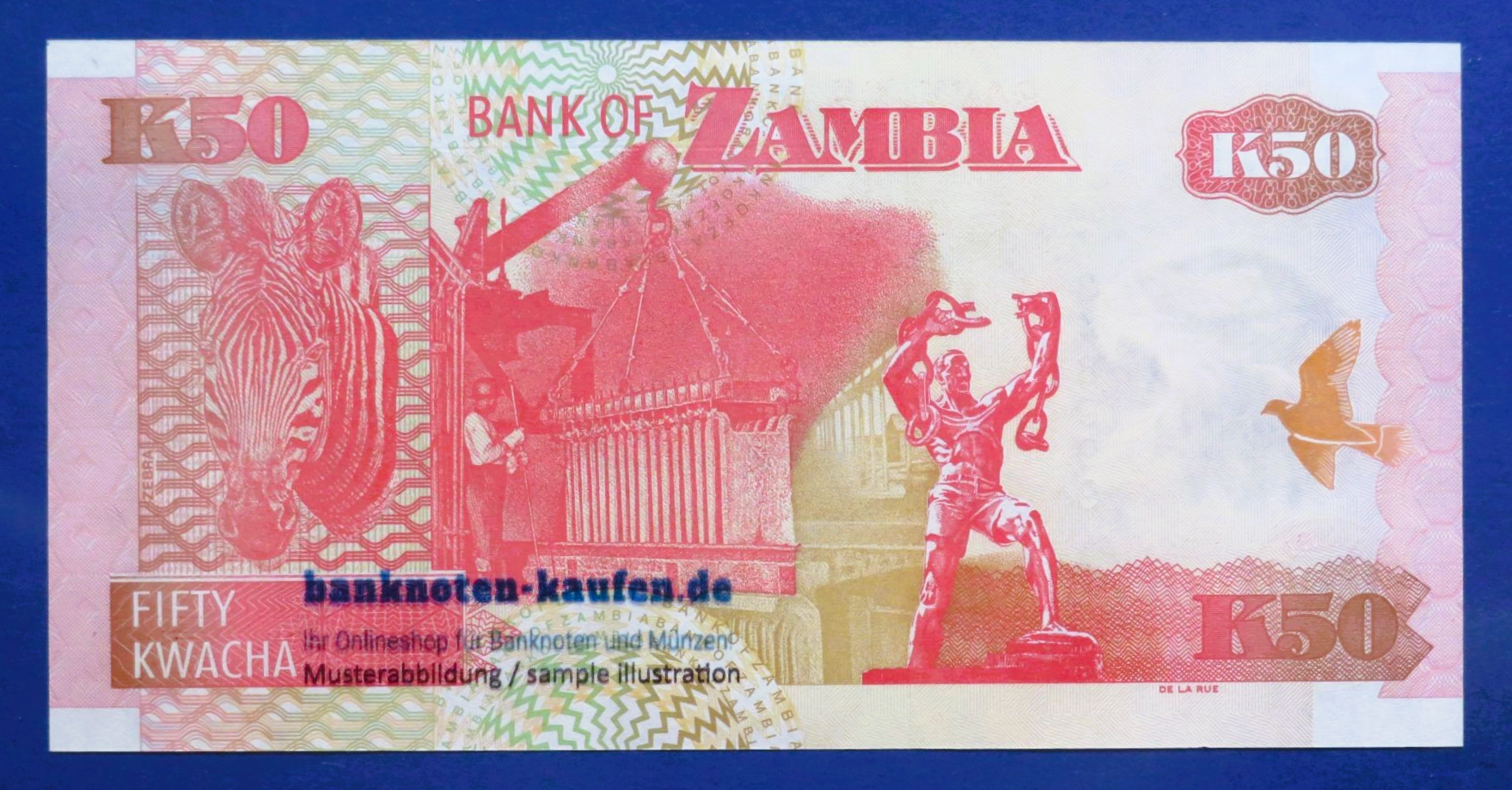 Sambia, 50 Kwacha, 2009, kassenfrisch (UNC), P-37h