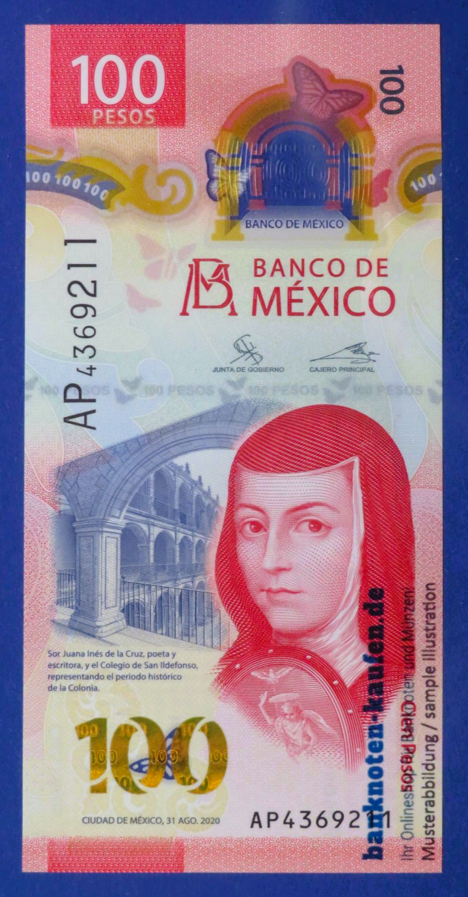 Mexiko, 100 Pesos, 2020, kassenfrisch (UNC), Polymer, P-134