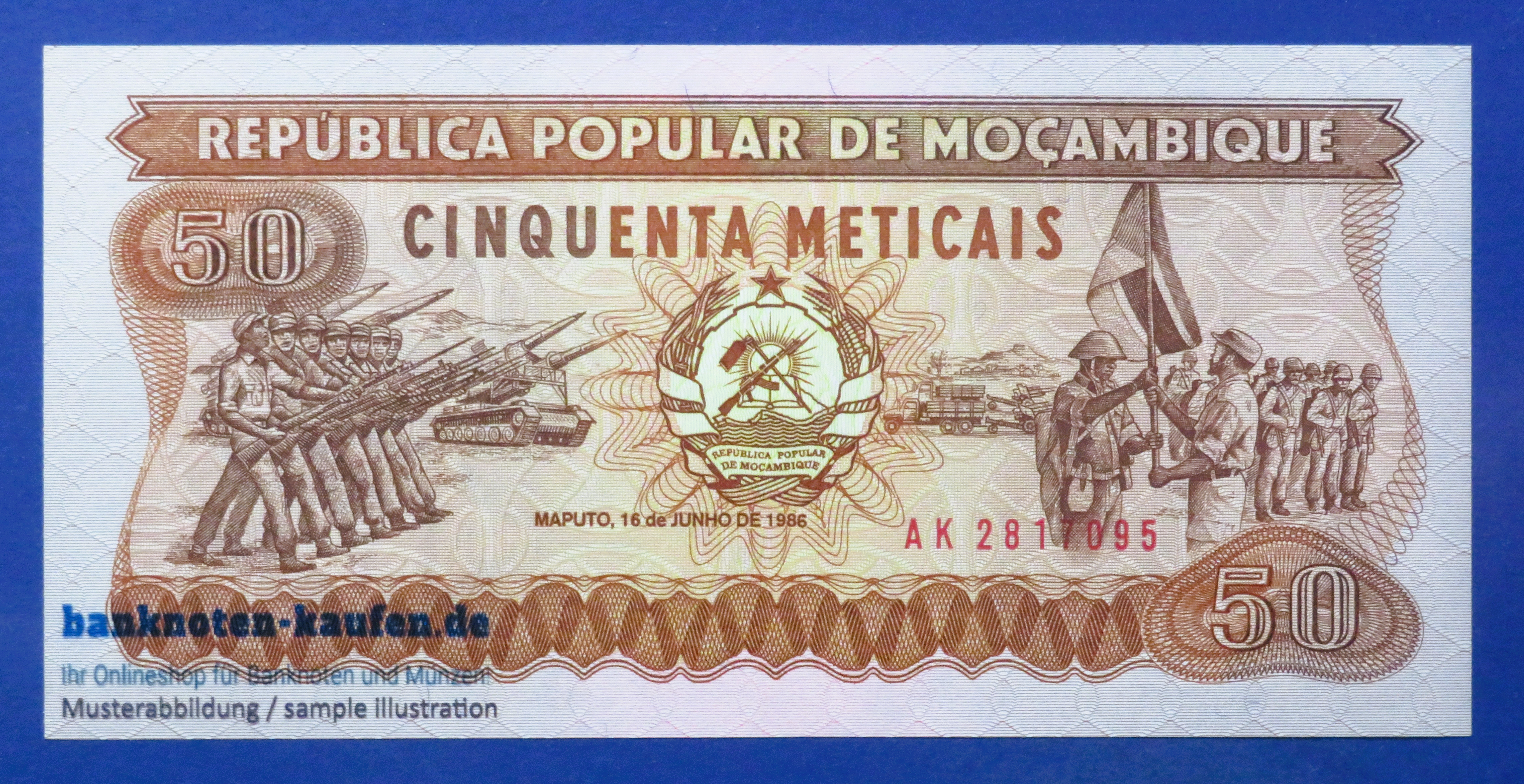 Mozambique, 50 Meticais, 1986, uncirculated (UNC), P-129b