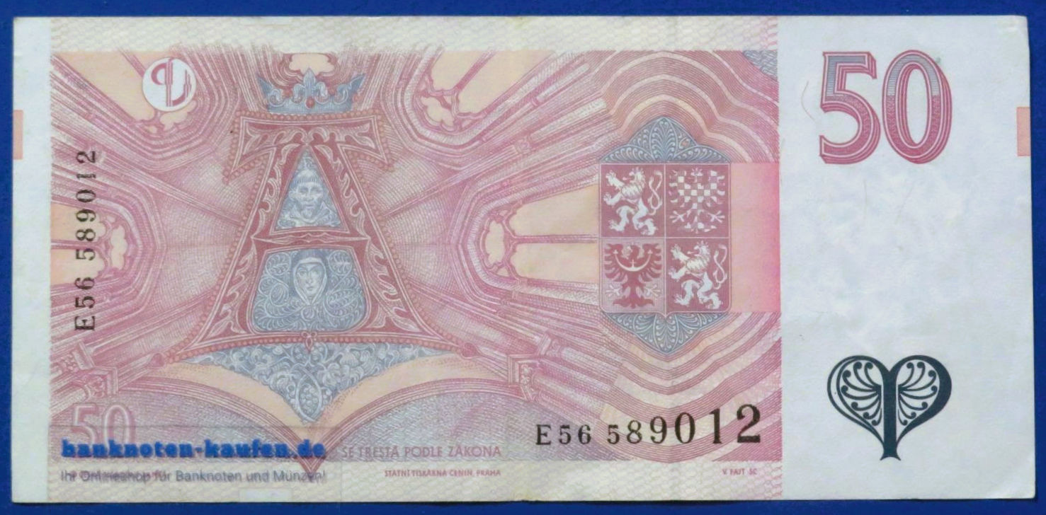 Czech Republic, 50 Korun, 1997,  circulated (USED / VF), P-17c