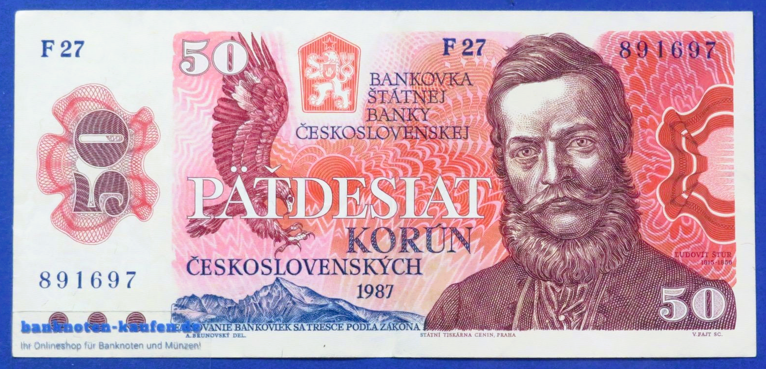 Czechoslovakia, 50 Korun, 1987,  circulated (USED / VF), P-96a