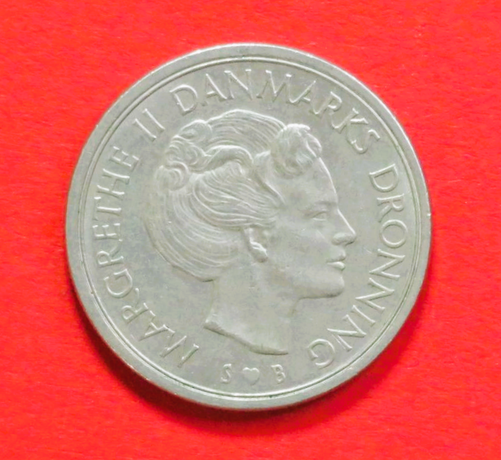 Denmark:  5 Kroner, 1973-1988, circulated (used / vf-xf), # 81