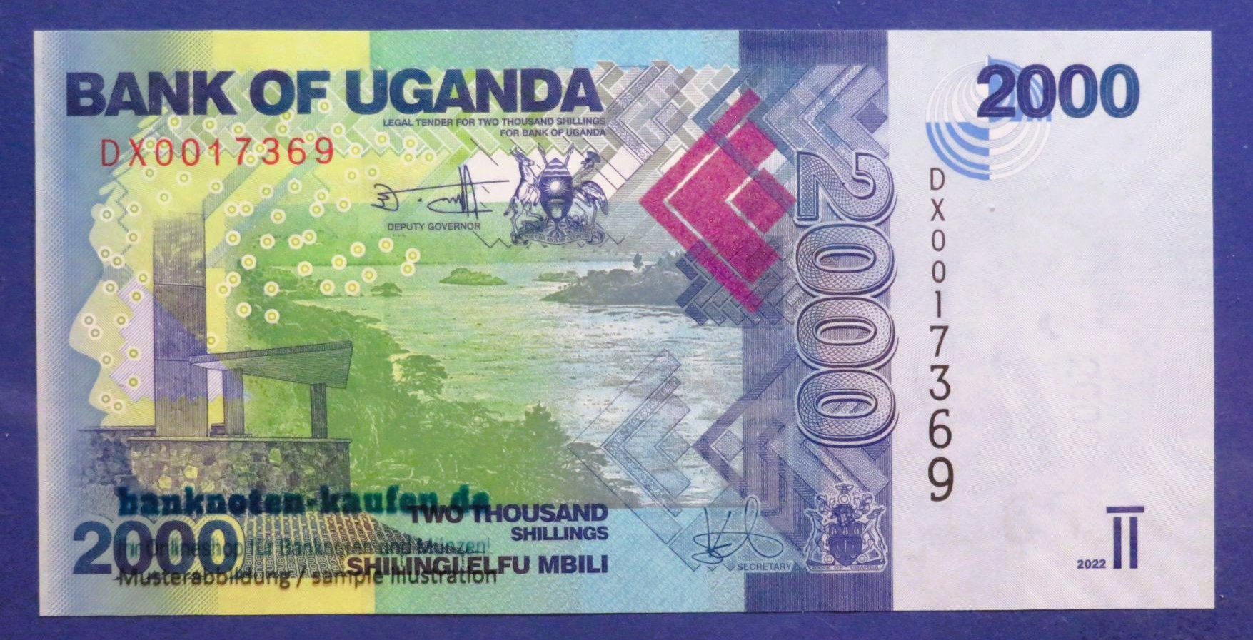 Uganda - 2,000 Shillings, 2022, uncirculated (UNC), P-50g