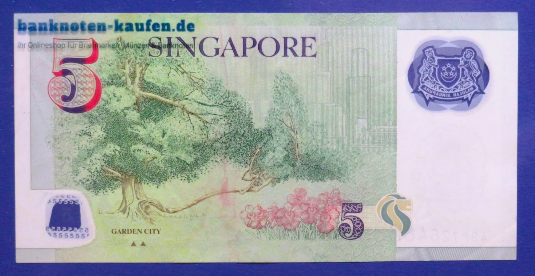 Singapur, 5 Dollars, 2005ND, gebraucht (USED / VF), Polymer, P-47e