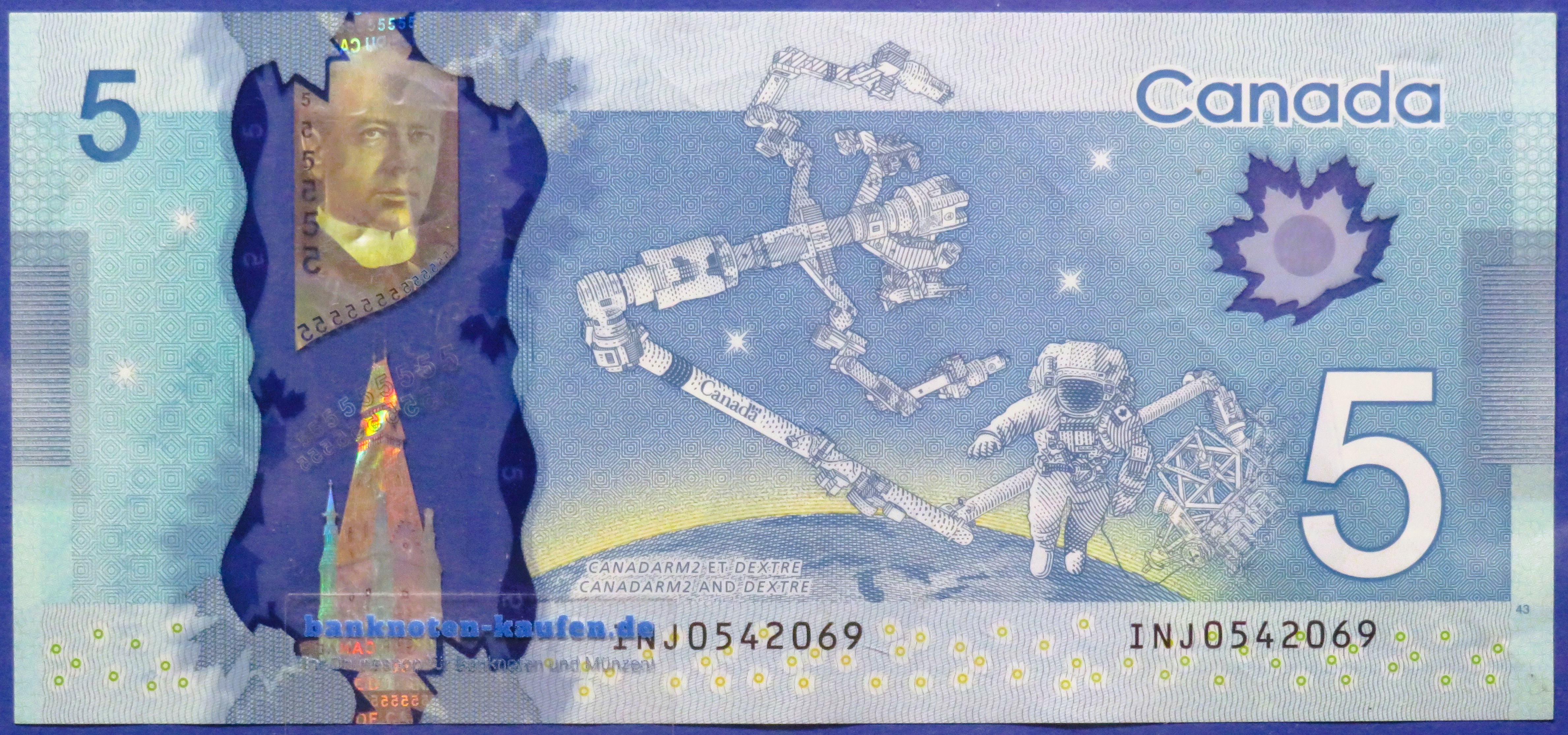 Kanada, 5 Dollars, 2013, gebraucht (USED / VF), Polymer, P-106