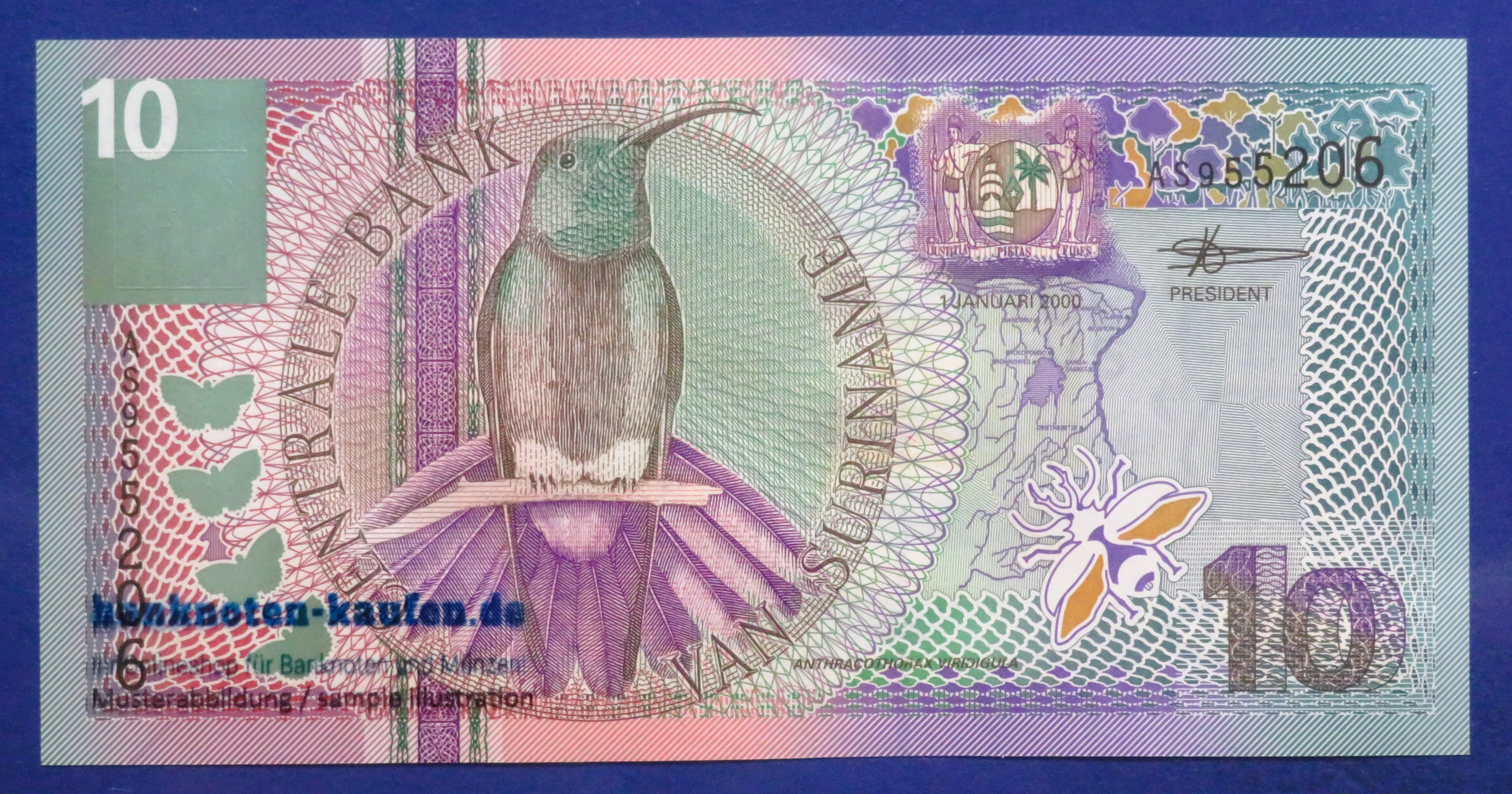 Suriname, 10 Gulden, 2000, uncirculated (UNC), P-147
