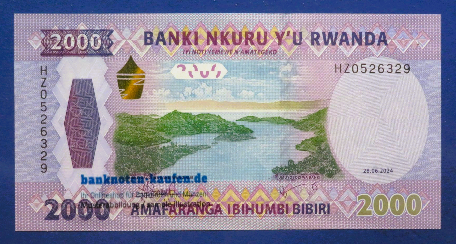 Ruanda, 2.000 Francs, 2024, kassenfrisch (UNC), P-44