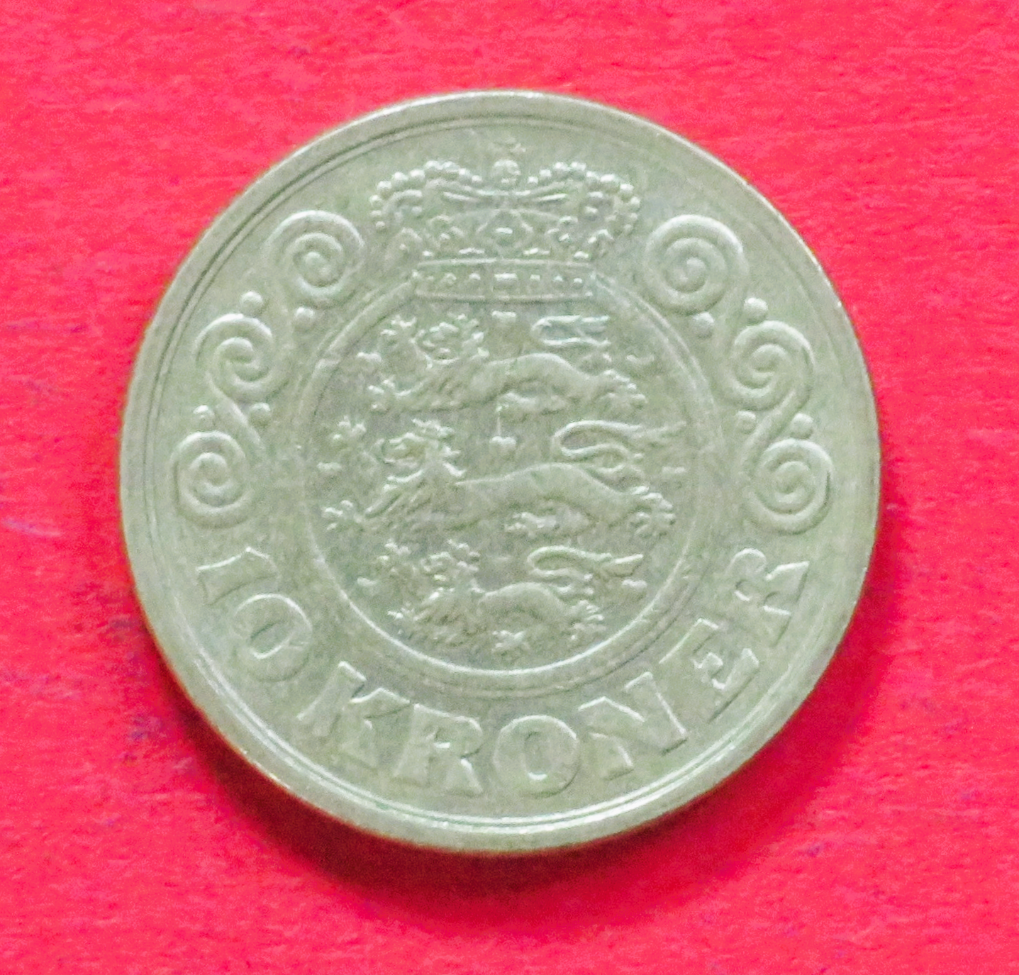 Dänemark:  10 Kroner, 1989-1993, gebraucht (used / ss+), # 89