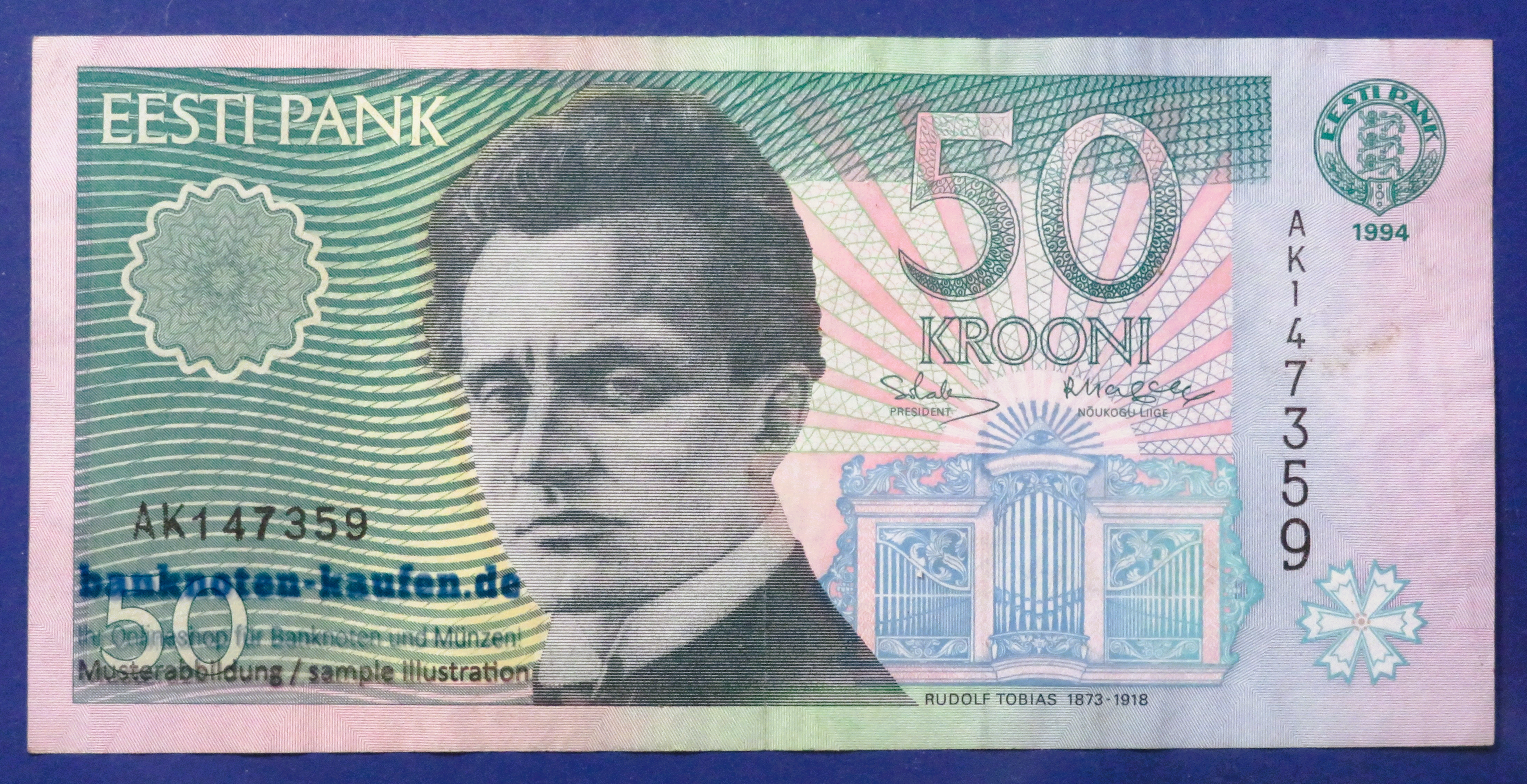 Estonia, 50 Krooni, 1994, circulated (USED / VF), P-78