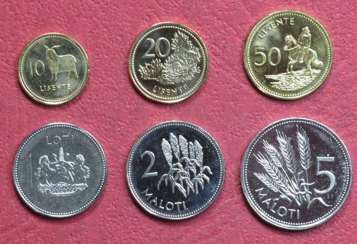 Lesotho, Set of 6 coins, 0,1-5 Maloti, 2010-2023, uncirculated (UNC)   