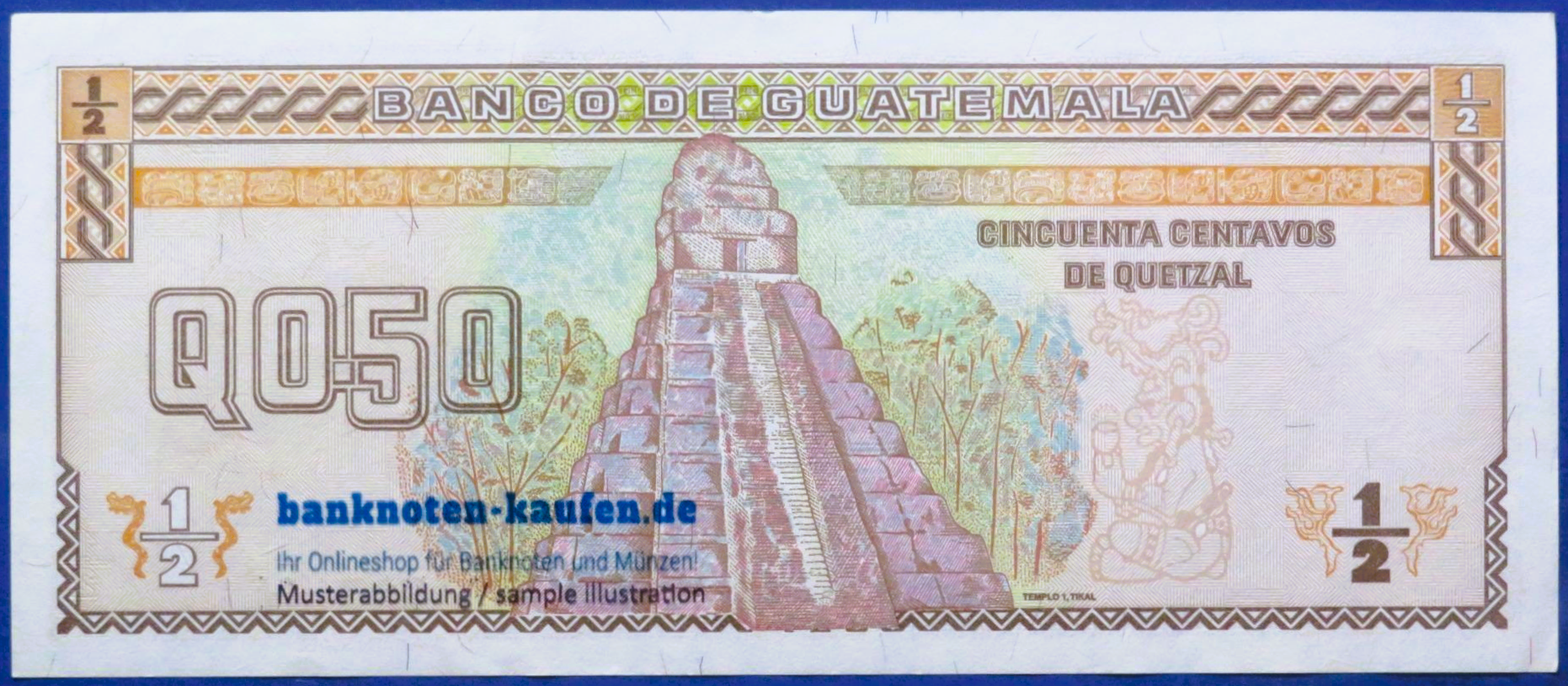 Guatemala, ½ Quetzal, 1998, gebraucht (USED / VF+), P-98
