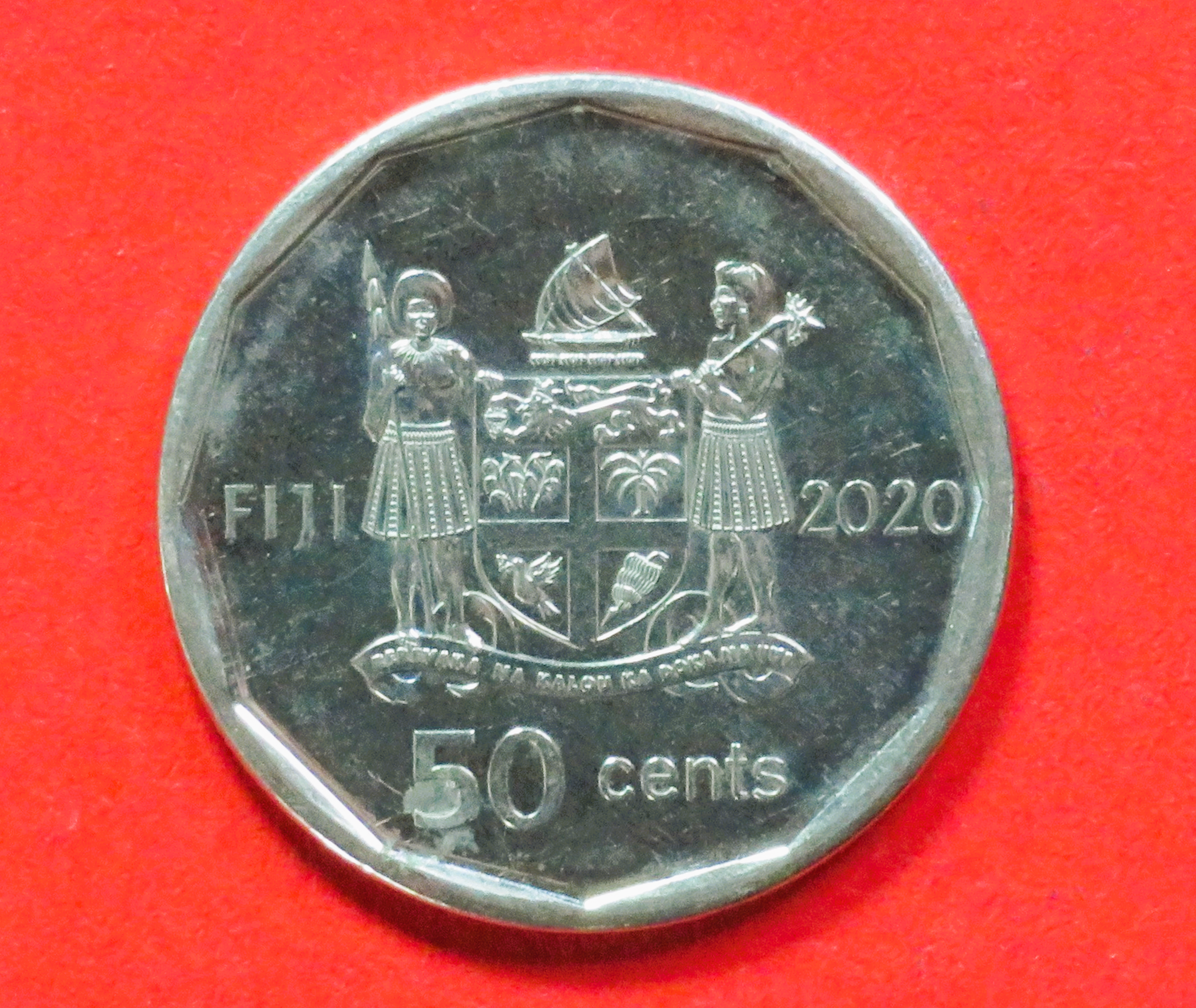 Fidschi: 50 Cents, 2020, gebraucht (used / ss+), Gedenkausgabe