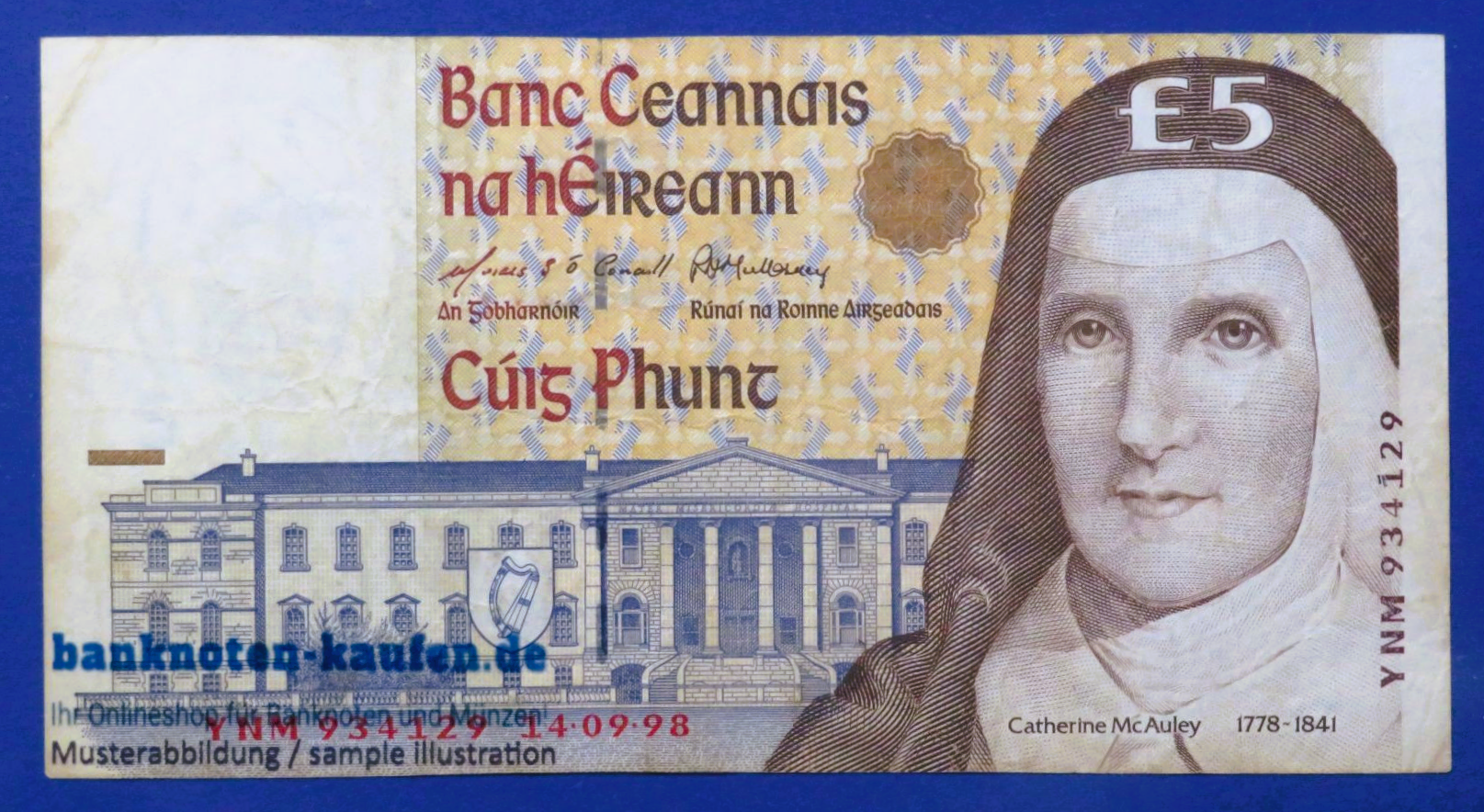 Ireland, 5 Pounds, 1998, circulated (USED / VF), P-75
