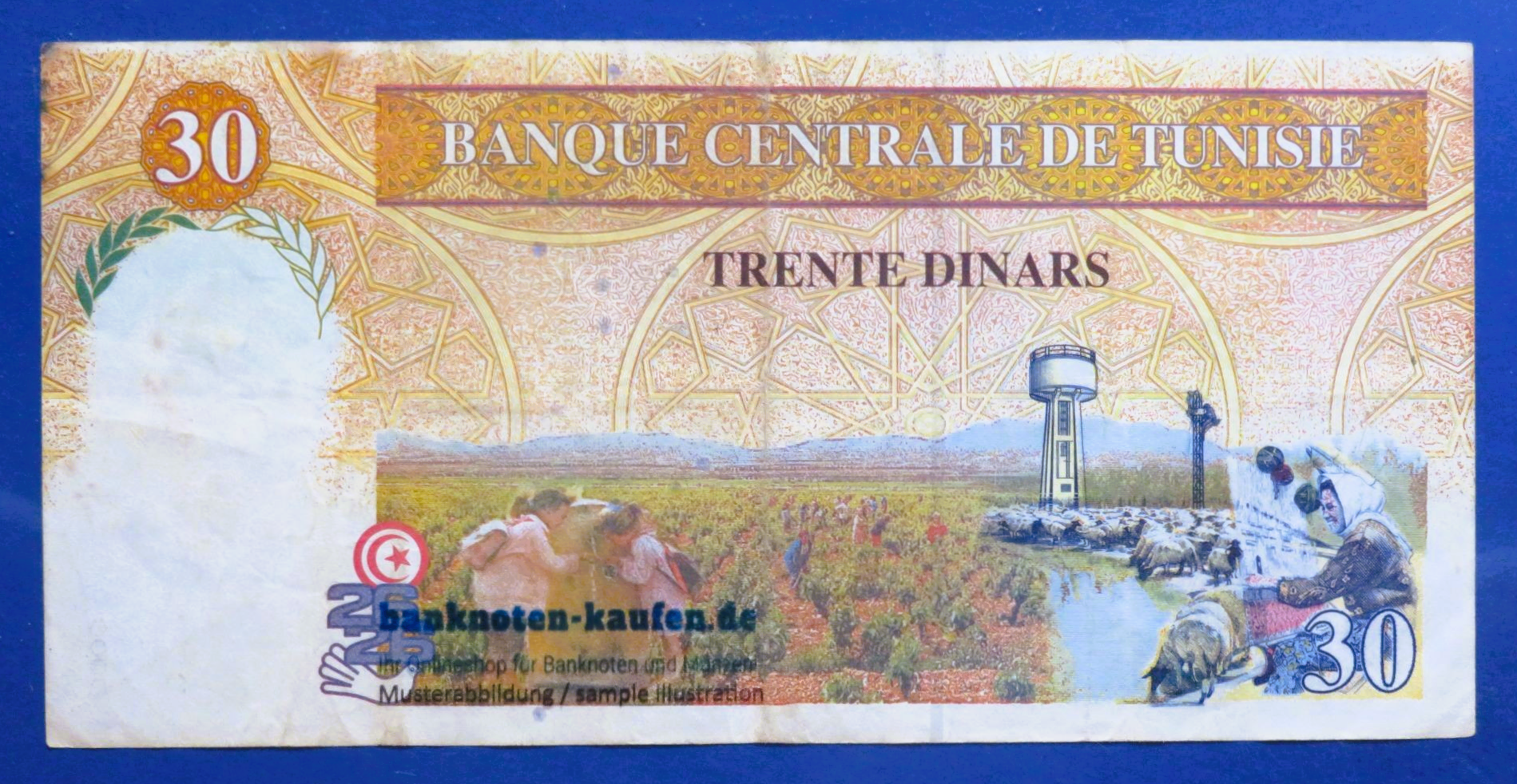 Tunisia, 30 Dinars, 1997, circulated (USED / VF), P-89