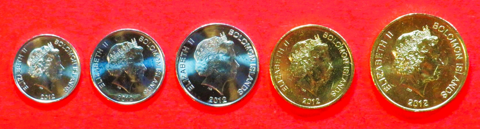 Solomon Islands, 10/20/50 Cents + 1/2 Dollars, 2012 uncirculated (UNC)