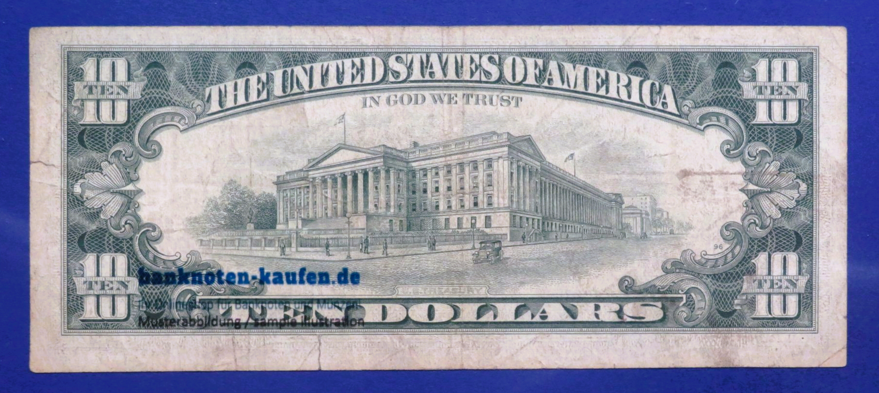 United States of America, 10 Dollars, 1969, circulated (USED / F), P-451a