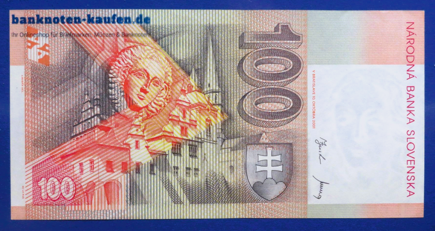 Slowakei, 100 Korun, 2001, gebraucht (USED / XF+), P-25d