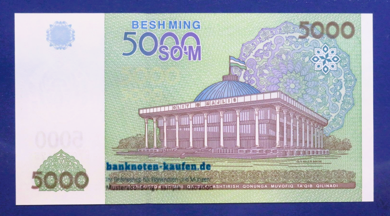 Uzbekistan - 5,000 Som, 2013, uncirculated (UNC), P-83