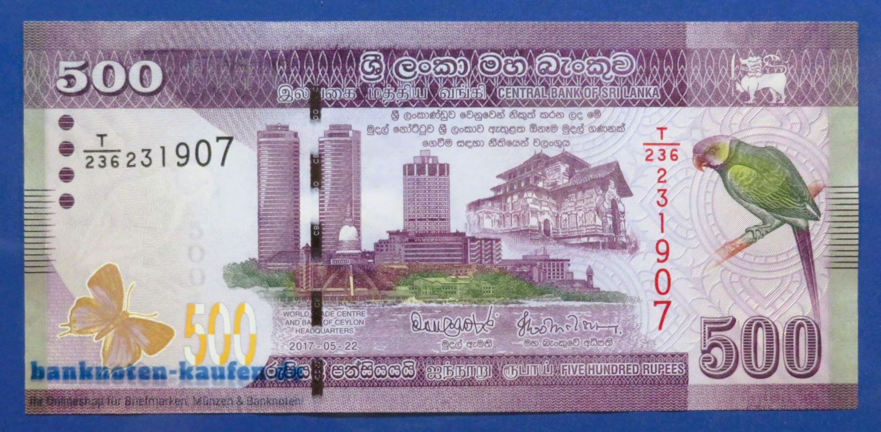 Sri Lanka, 500 Rupien, 2017, kassenfrisch (UNC), P-126e