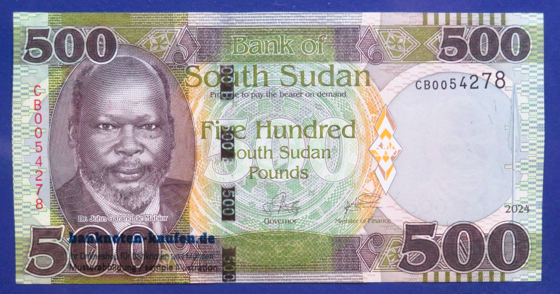 South Sudan, 500 Pounds, 2024, uncirculated (UNC), P-16e