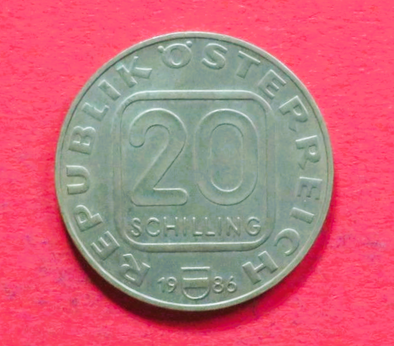 Österreich:  20 Schilling, 1986-1993, gebraucht (used / vz), Gedenkausgabe, # 170