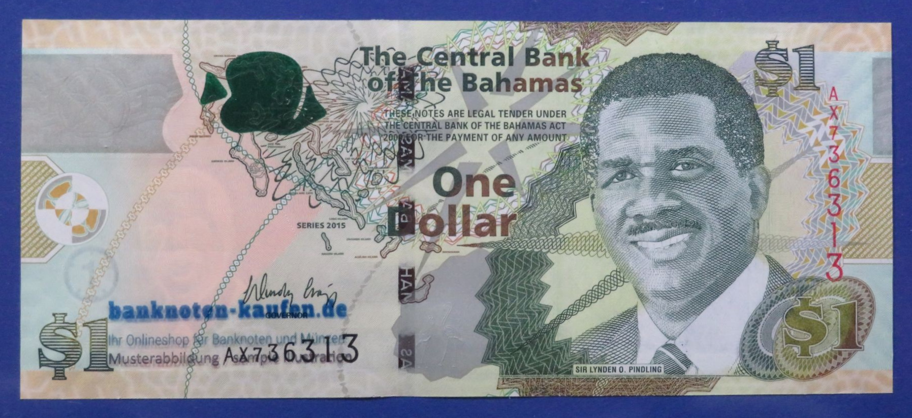 Bahamas, 1 Dollar, 2015, uncirculated (UNC), P-71A