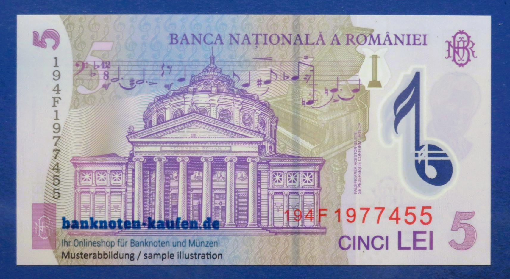 Romania, 5 Lei, 2018 (2019), uncirculated (UNC), Polymer, P-118j