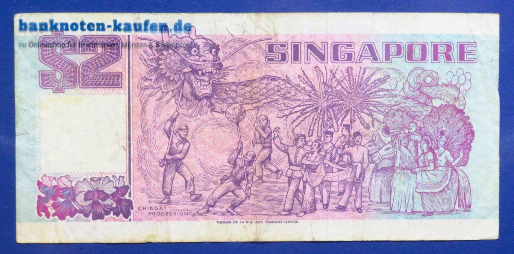 Singapore, 2 Dollars, 1992ND, circulated (USED / F), P-28