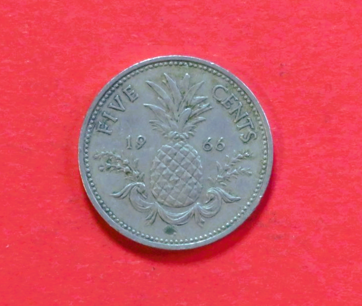 Bahamas: 5 Cents, 1966-1970, circulated (USED / vf)