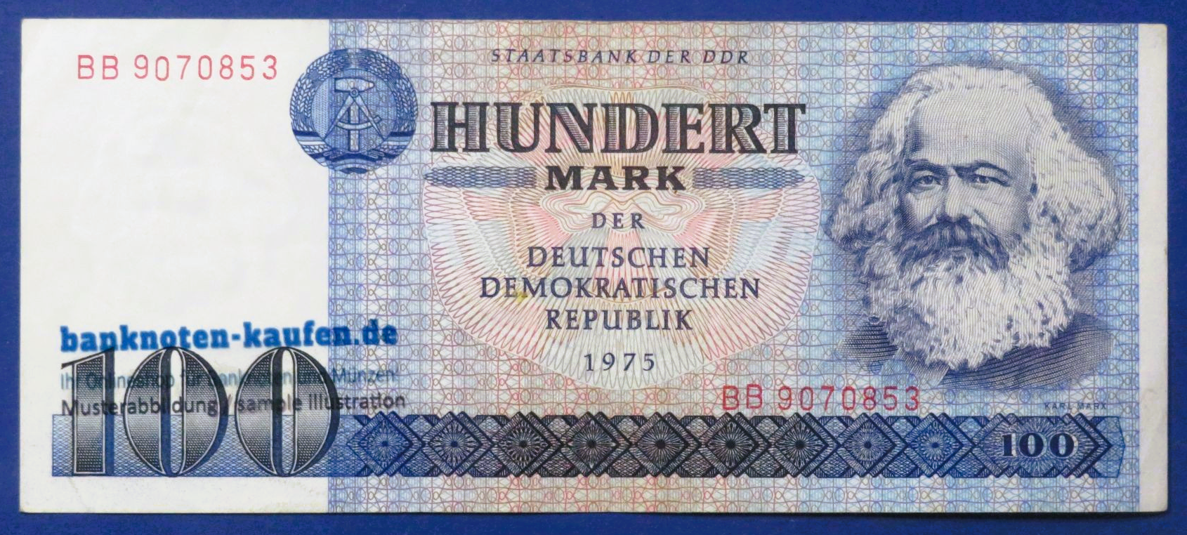 Germany-Democratic Republic (GDR), 100 Mark, 1975, circulated (USED / VF), P-31a