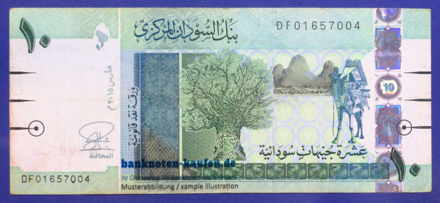 Sudan, 10 Pounds, 2015, circulated (USED / VF), P-73b