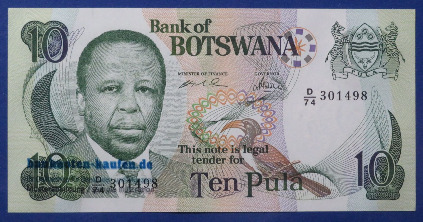 Botswana, 10 Pula, 1999ND, about uncirculated (AU), P-20b