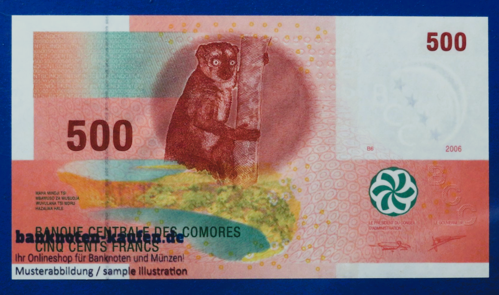 Comoros, 500 Francs, 2006/2020ND, uncirculated (UNC), P-15b