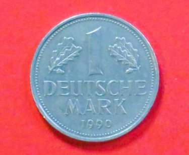 Bundesrepublik Deutschland: 1 Deutsche Mark, 1950-2001, gebraucht (used / ss), # 108