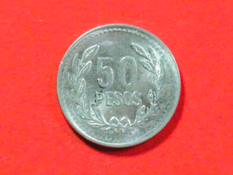 Kolumbien:  50 Pesos, 2007-2012, gebraucht (used / ss), # 111a