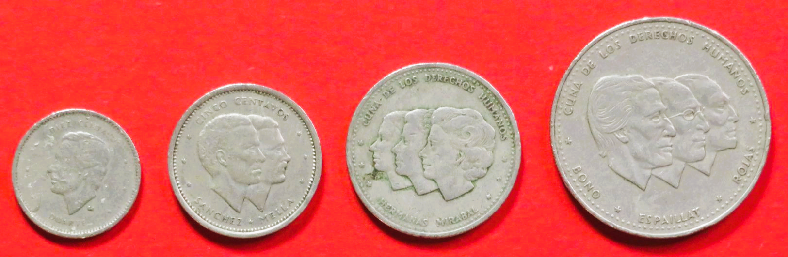 Dominikanische Republik - Set 2: 5/10/25/50 Centavos, 1983-1987, gebraucht (used / ss), # 54-57