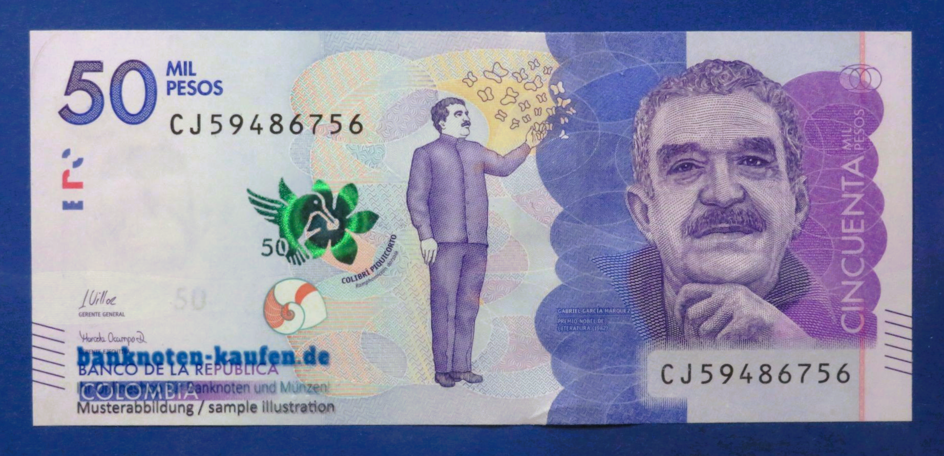 Colombia - 50,000 Pesos, 2021, about uncirculated (AU), P-462i