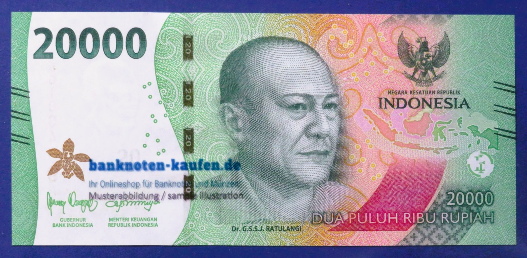 Indonesia - 20,000 Rupiah, 2022, uncirculated (UNC)