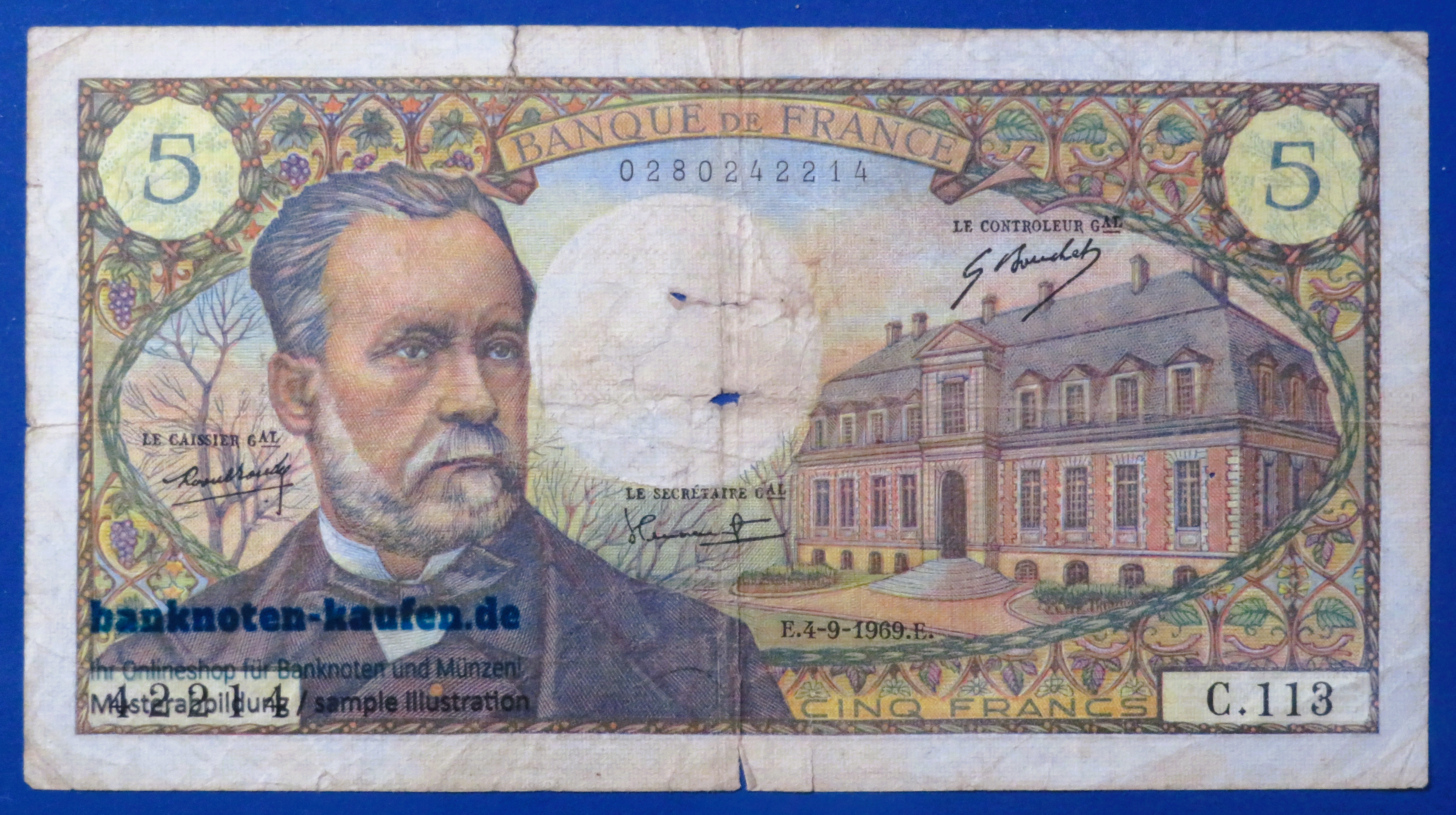 France, 5 Francs, 1969, circulated (USED / VG), P-146