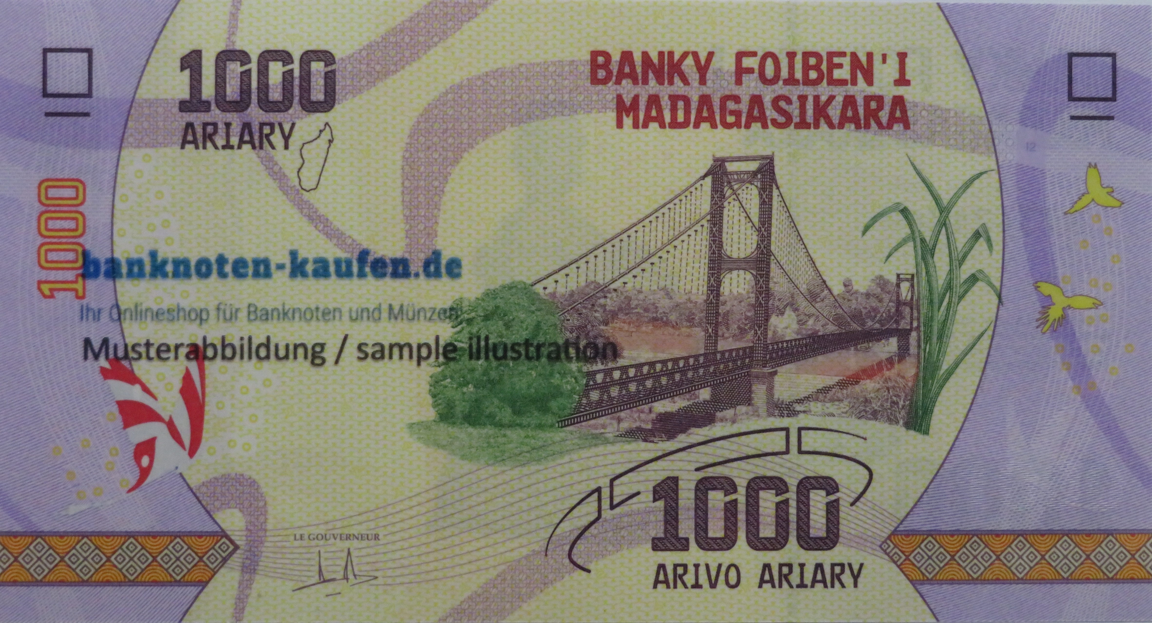 Madagaskar - 1,000 Ariary, 2017ND, uncirculated (UNC), P-100